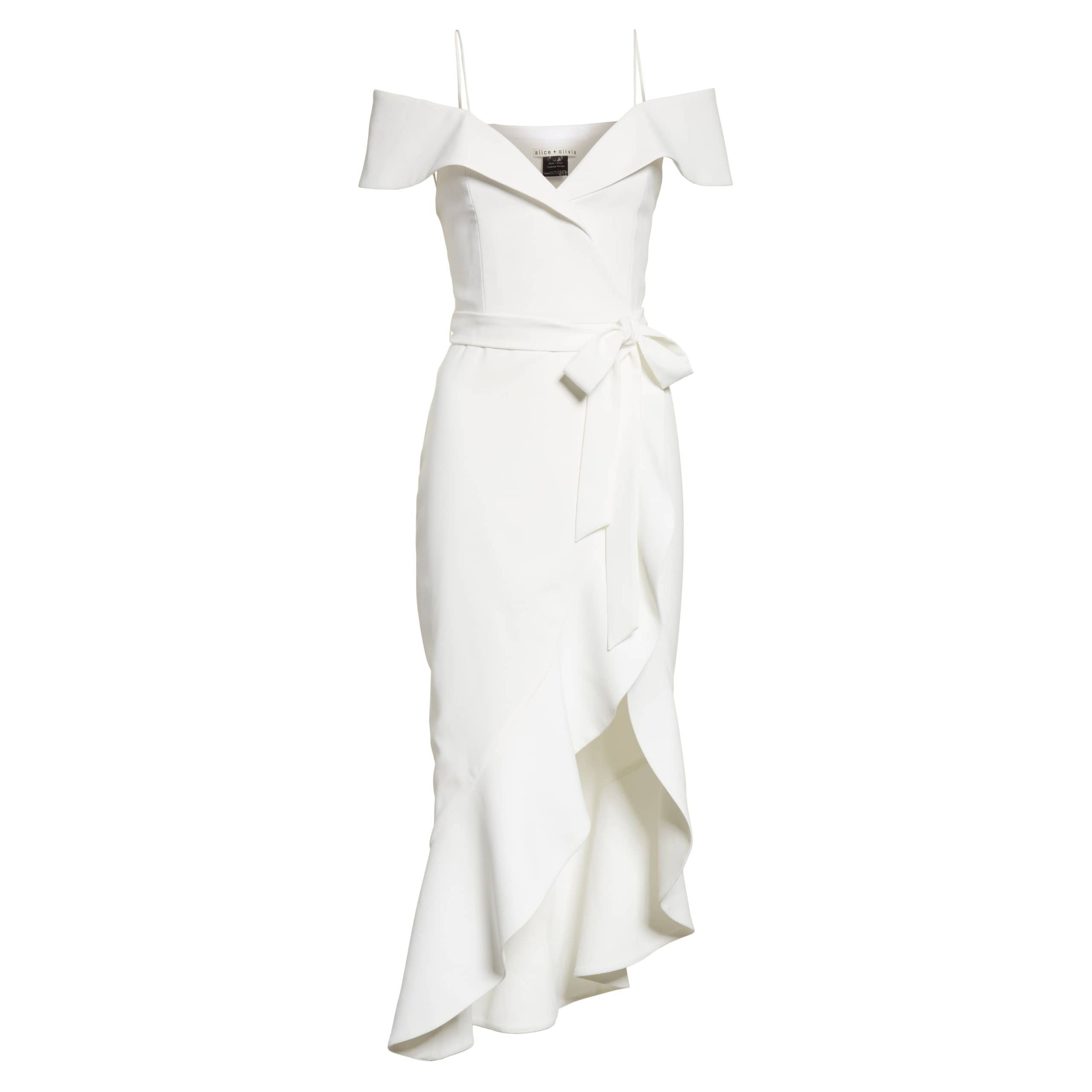 alice olivia white dress
