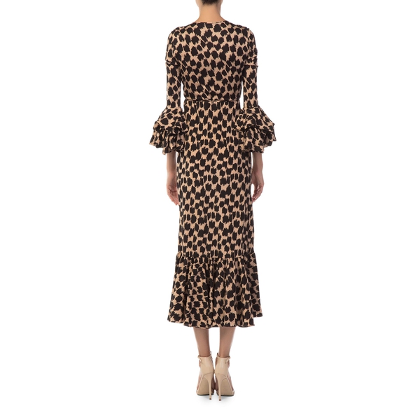Diane von Furstenberg Henlow Birch Ruffle Sleeve Wrap Dress – evaChic