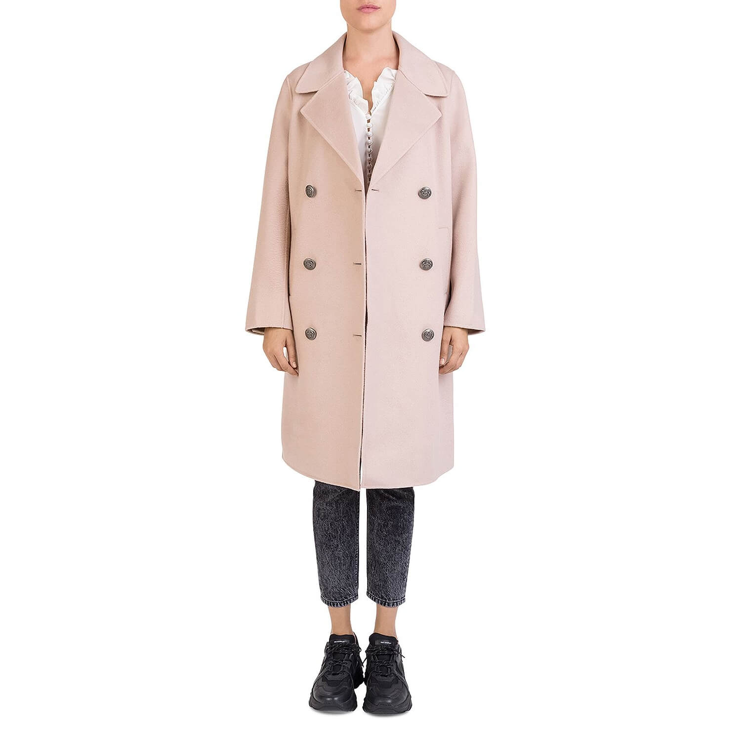 The Kooples Double-Breasted Wool Coat