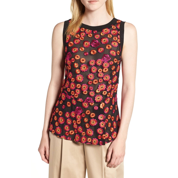 Lewit Floral Embroidered Tank Top