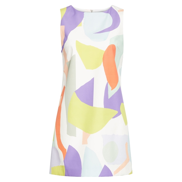 Alice + Olivia Clyde Printed Geo Collage A-Line Shift Dress – evaChic