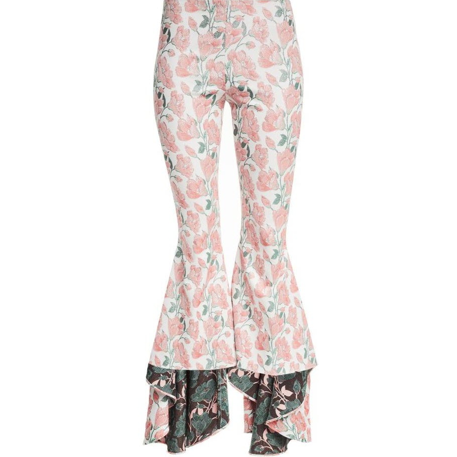 Alice + Olivia Jinny Embroidered High-low Flare Pants