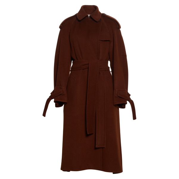 Vince Belted Wool Blend Trench Coat