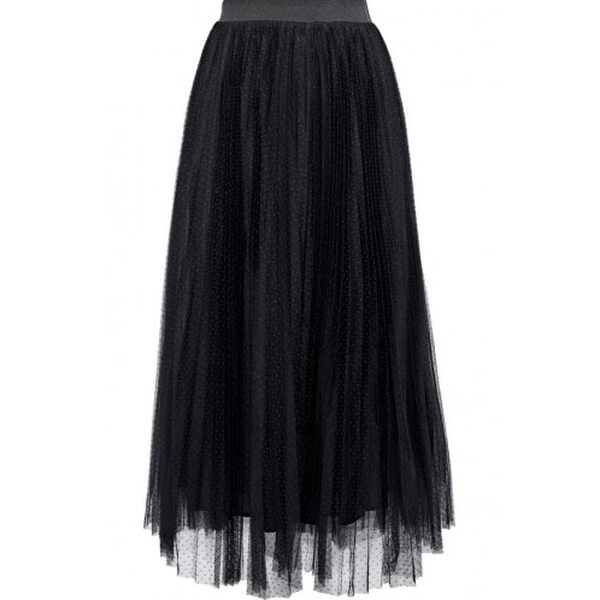 Maje Lace-Inset Pleated Midi Skirt – evaChic