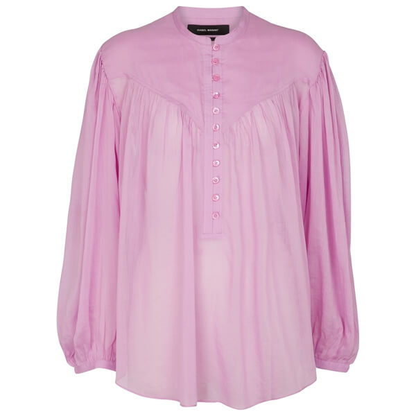 Isabel Marant Kiledia Puff Sleeve Cotton & Silk Blouse – evaChic