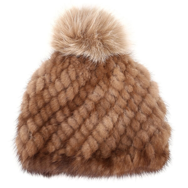 Max Mara Delia Tricot Mink Beanie Hat 