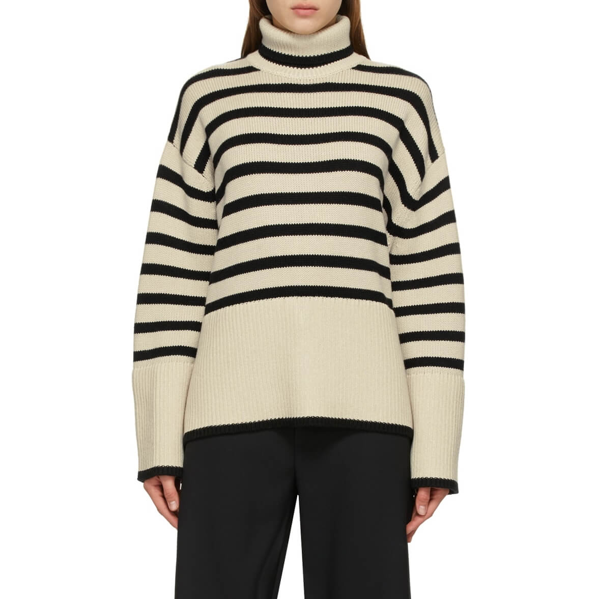 Totême Signature Stripe Turtleneck Sweater