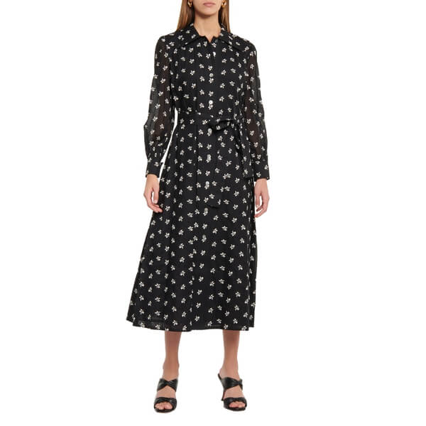Tory Burch Embroidered Floral Artist's Midi Dress