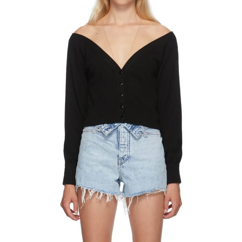 Alexander-Wang-Cropped-Tulle-Trimmed-Wool-Blend-Cardigan