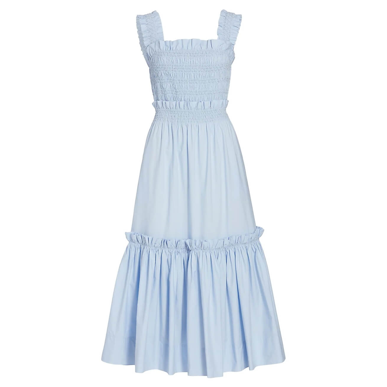 Sea Phoebe Smocked Cotton Midi Dress – evaChic
