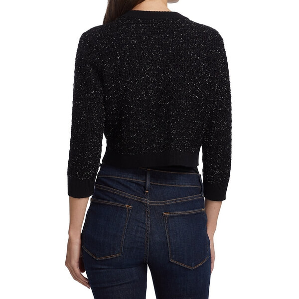 Lace bow-embellished padded camisole cardigan A97