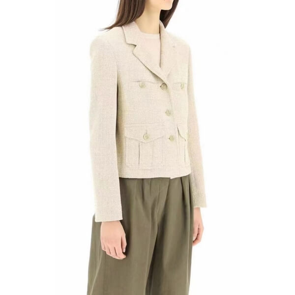 Weekend Max Mara Saggio Tweed Cotton-Blend Jacket