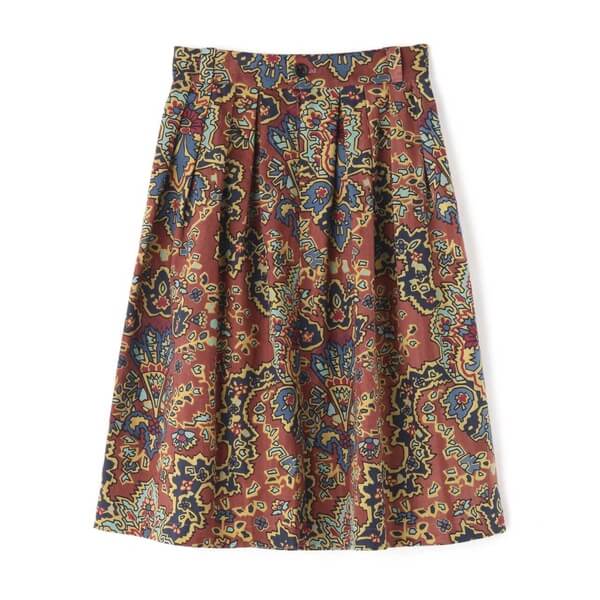 Margaret Howell Pretty Inverted Paisley Twill Skirt – evaChic