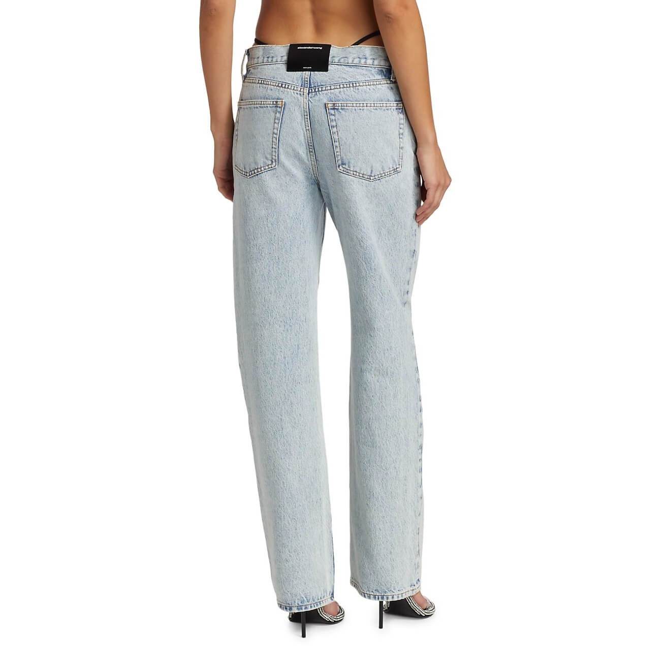 ALEXANDER WANG Faded high-rise straight-leg jeans | THE OUTNET