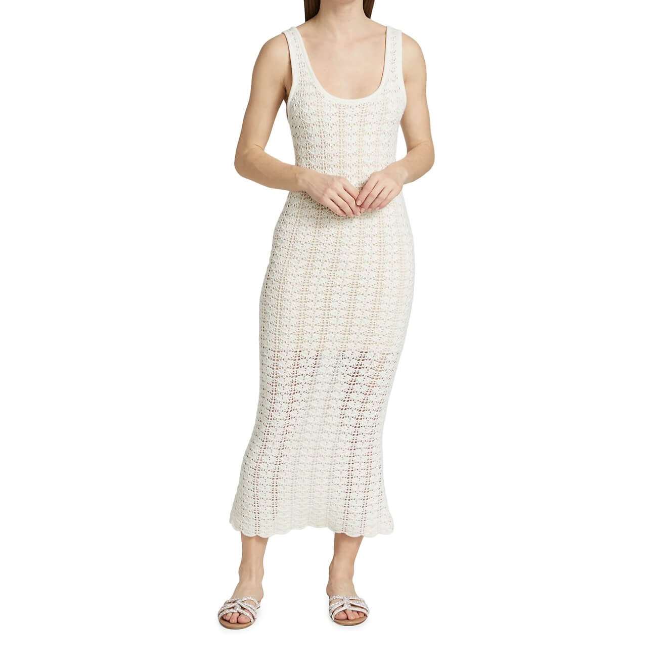 Alice + Olivia Veronique Crochet Tank Midi Dress – evaChic