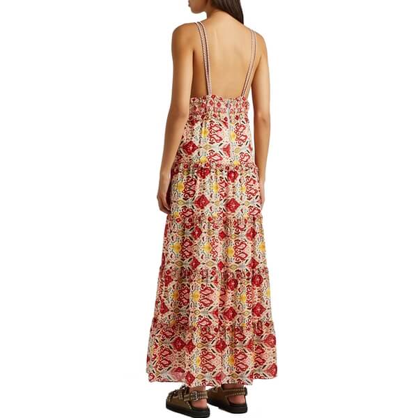 DESIGN Petite spaghetti strap ruched bust maxi dress in dusky blue