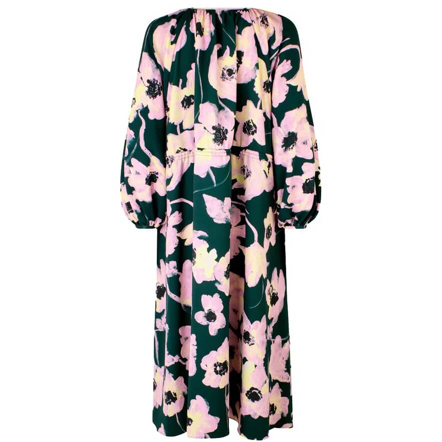Stine Goya Heather Filigran Flower Green Midi Dress – evaChic