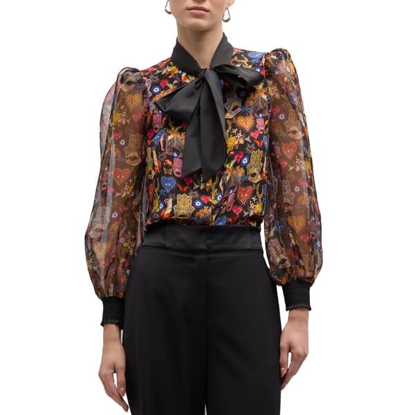 Alice + Olivia Charis Blouse in Ivy Romance